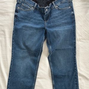 Gap Maternity Inset Panel Girlfriend Jeans with Washwell